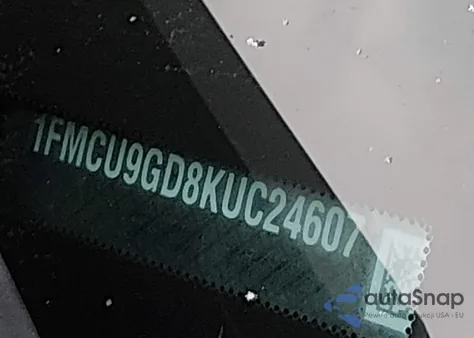 2019 Ford Escape Se z USA, uszkodzony, nr VIN 1FMCU9GD8KUC24607